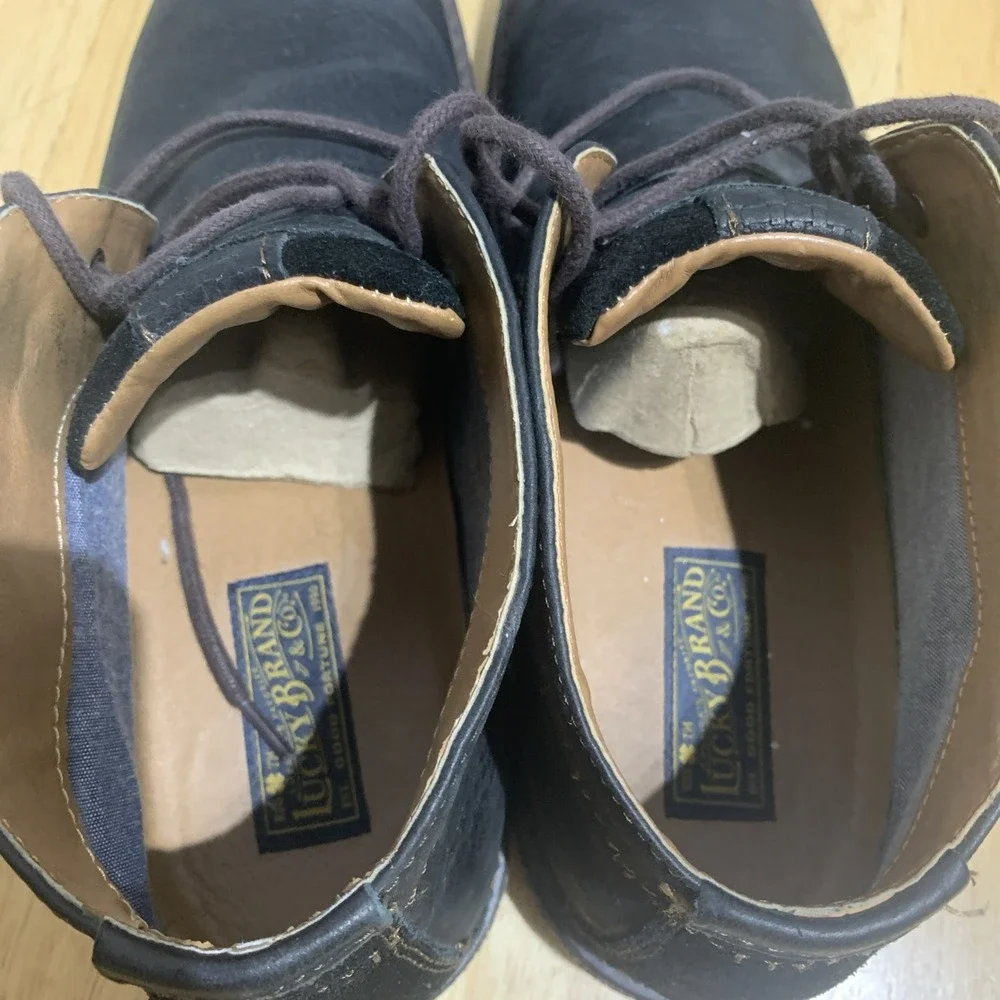 Lucky Brand Boone  Black Color Mens Boots‎ Made in Pakistan Size 11